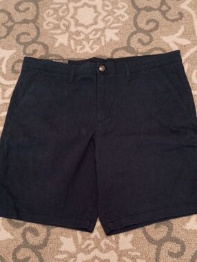 Men's Flat Front Navy Shorts - Clean Classic Fit